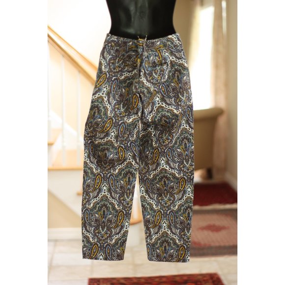 J. CREW Paisley Damask City Fit Pants - Picture 2 of 3